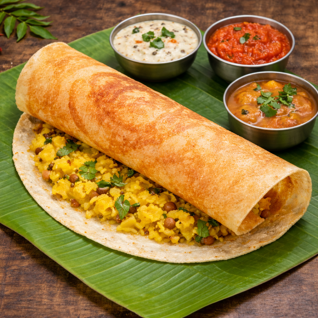 Crispy masala dosa – South Indian Breakfast Recipes