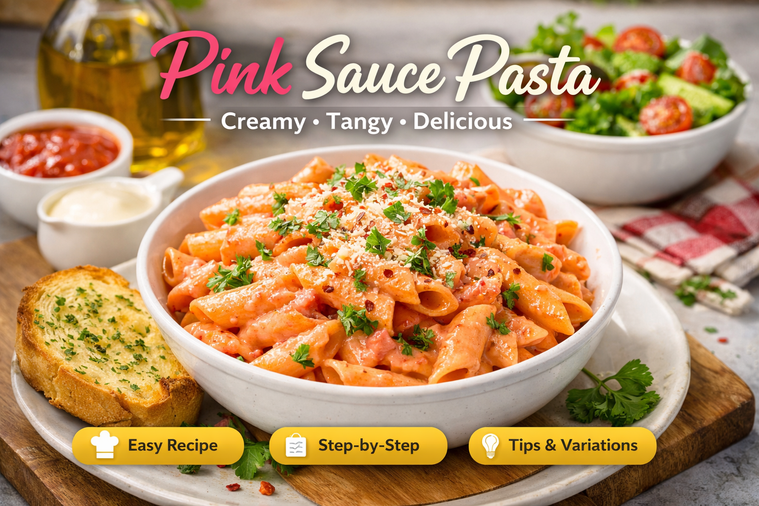 Pink Sauce Pasta – The Perfect Creamy and Tangy Pasta Recipe