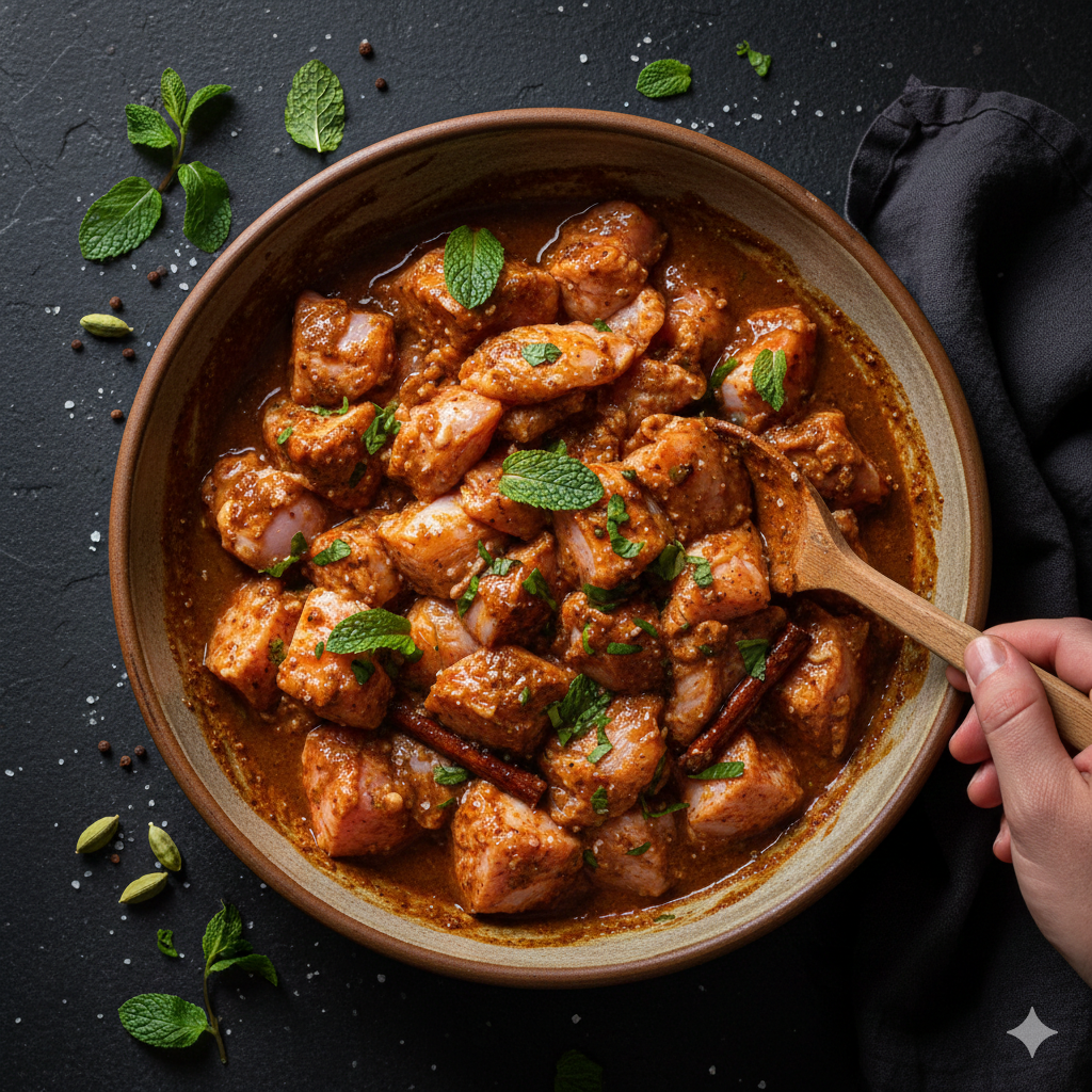 : how to make biryani recipe marination process