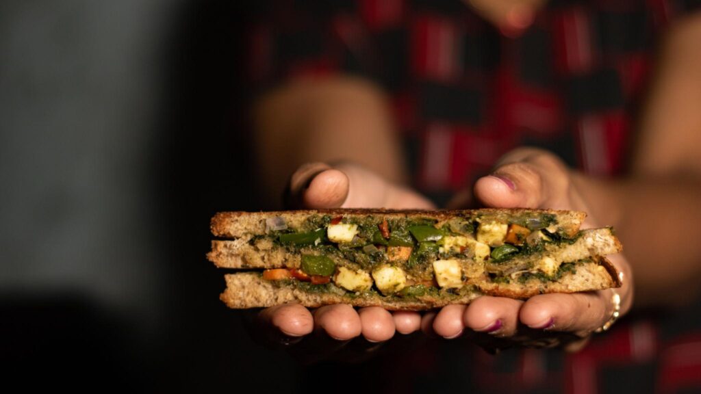 easy recipes for snacks vegetable sandwich