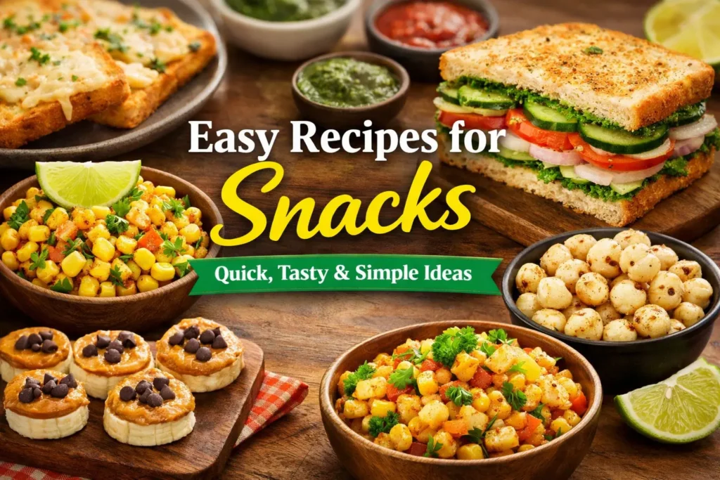 Easy Recipes for Snacks – Quick, Tasty & Simple Ideas