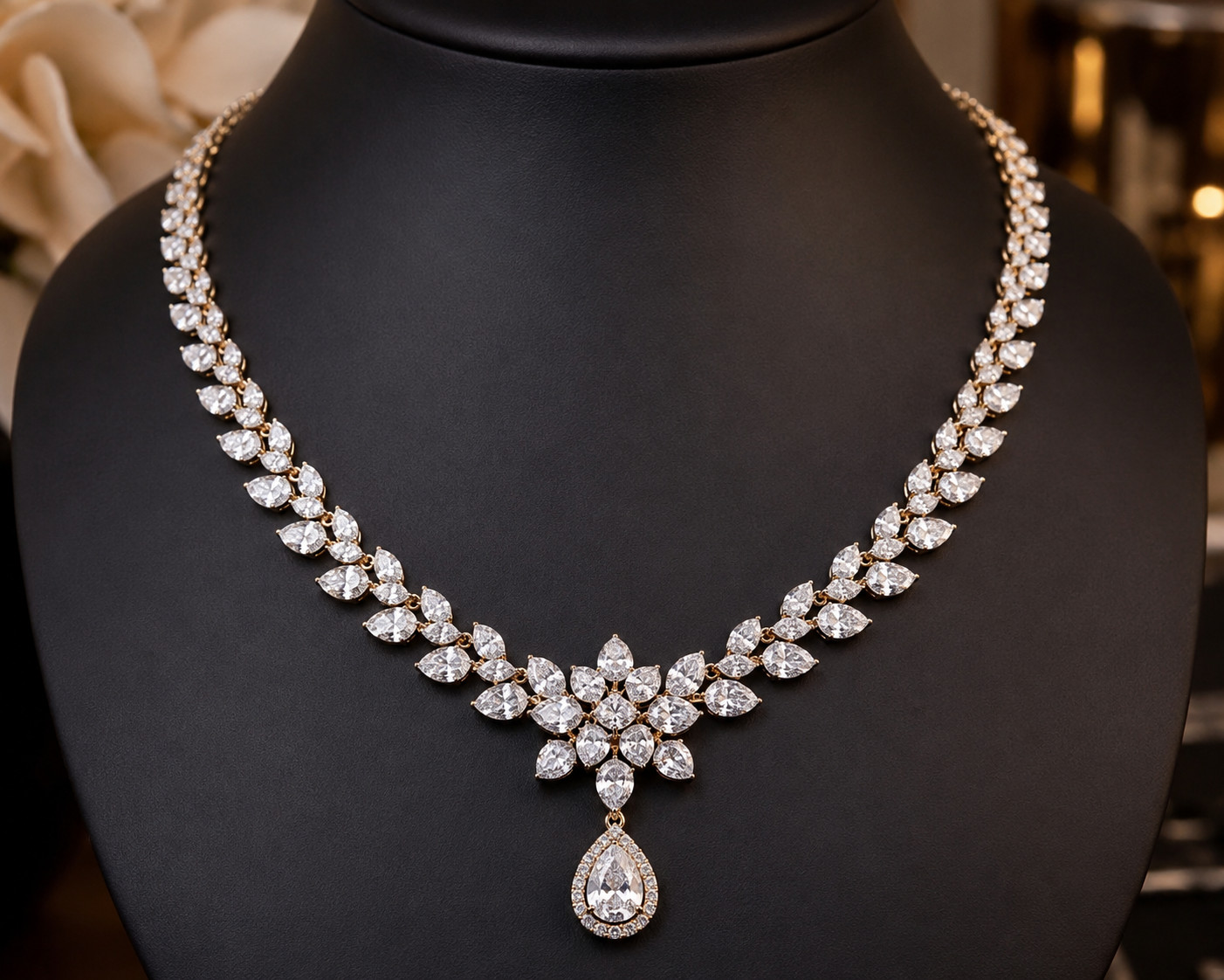Elegant Natural Diamond Necklace